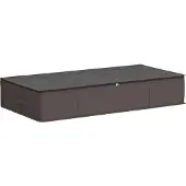 vidaXL Boîte de rangement avec fenêtre transparente sur le dessus, gris, en non-tissé