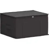 vidaXL Boîte de rangement avec fenêtre transparente, anthracite