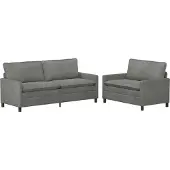 vidaXL Ensemble de Canapés 2 pcs Gris foncé Velours