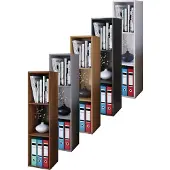 VCM Bois Stand Rangement Étagère sur pied Bibliothèque Déco Étagère Mendas 3 compartiments Bois Stand Rangement Étagère sur pied Bibliothèque Déco Étagère Mendas 3 compartiments