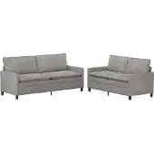 vidaXL Ensemble de Canapés 2 pcs Gris clair Velours