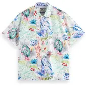 Scotch & Soda Swan Short Sleeve Shirt Multicolore L Homme