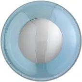 Ebb & Flow Horizon Plafonnier / Applique Ø: 21 cm | Shiny Silver | Topaz blue E14IP44
