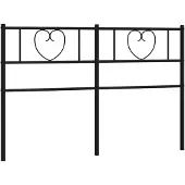vidaXL Tête de lit de rechange en métal noir 150 cm