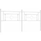 vidaXL Tête de lit de rechange en métal blanc 200 cm