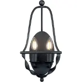 QUOIZEL Applique murale avec bougeoir Bradbury, gris cendré, 2xE14x40W, métal, dimensions : 41,8 x 20,7 x 16,5 cm, IP20,