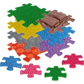 Eduplay 110482 Parcours sensoriel - Tapis orthopédiques structurés, multicolores, 11 pièces (1 lot)