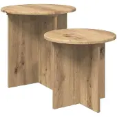 vidaXL Ensemble de tables d'appoint 2 pcs Chêne artisanal