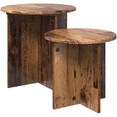 vidaXL Ensemble de tables d'appoint 2 pcs Bois ancien
