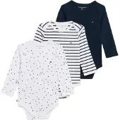 Tommy Hilfiger Boîte Cadeau - Body m/l - 3 Pack - Dark Nuit Mari - - 1 an (80) - Body M/L