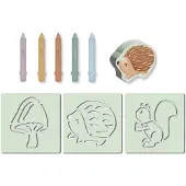 Little Dutch Jouet de salle de bain, Crayons de couleur Forest Friends, 3 ans et +,