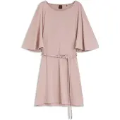 BOSS Robe en jersey ceinturée à effet cape