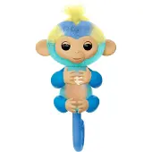 Fingerlings singe interactif Leo bleu - Singe jouet avec sons