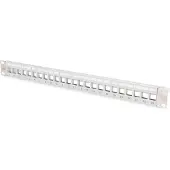 Digitus Panneau de brassage modulaire blindé 24 ports vierge 1U Montage en rack couleur gris transp. champ, Serveur : accessoires, Gris