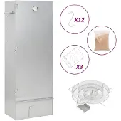 vidaXL Fumoir avec générateur de fumée froide Acier galvanisé