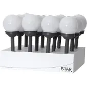 Star Trading Présentoir LED-Solar-Stab 'Globus', 12 pcs., w/w LED