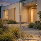 LINDBY Luminaires d'extérieur , Fjorya, Gris, Terrasse, Aluminium, Moderne