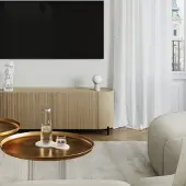 Sollux Lampe de Table , ORBI, Beige, Salon / séjour, Aluminium