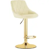 Leobert Tabouret De Bar - - Kast - Velours Beige/Base Dorée