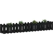vidaXL Lit surélevé design lattes noir 200x30x30 cm pin massif