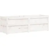 vidaXL Jardinière blanc 150x50x50 cm bois massif de pin