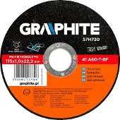 Graphite Molette métallique 115 x 1,0 x 22,2 mm, 41 A60-T-BF, INOX