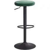 Wohnling Tabouret de bar vert velours sans dossier 58 - 79 cm |