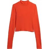 Superdry pour femme. W6011737A T-shirt à manches longues et dos ouvert orange (M), Casuel, Manche longue