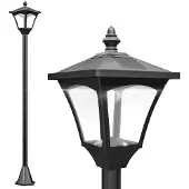 Outsunny Solar tuinlantaarn 10lumen zwart 120cm