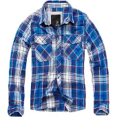 Brandit Check Long Sleeve Shirt Blanc,Bleu 3XL Homme