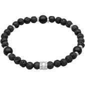 KUZZOI Bracelet 'Onyx' noir / argent