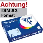 Clairefontaine Bleu azure A3 Papier couleur 80 g/m² (500 feuilles)