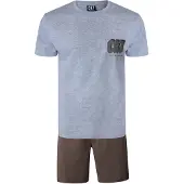 Cr7 - Cristiano Ronaldo Pyjama court ' Men BASIC ' marron / gris chiné