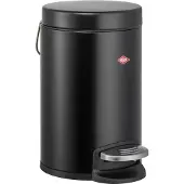 Wesco Cosmetikeimer 113, Poubelle de salle de bain, Poubelle, tôle d'acier peinte époxy, noir mat, 3 litres, 113022-73