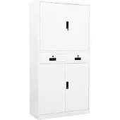 vidaXL Armoire de bureau Blanc 90x40x180 cm Acier