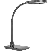 Eglo Lampe de table LED Lauro, lampe de chevet tactile avec variateur d'intensité, lampe de bureau en plastique, lumière blanc chaud/blanc froid, hauteur 36 cm