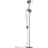Eglo Lampe sur pied Tilston, lampe de salon, lampadaire avec 2 spots orientables, lampe de lecture en acier vert, douille E14, 142,5 cm