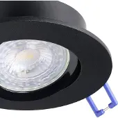 Eglo , lot de 5 spots encastrables Barranco, spot de plafond pivotant, spot encastrable rond sans ampoule, projecteur de plafond, culot GU10, diamètre 9 cm