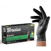Bradas Diamond Nitrilhandschuhe Schwarz Grösse 10-11 (10, 11, XXL)