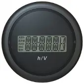 VDO Digital Round Voltmeter 9-48v Argenté