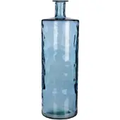 Mica Decorations Vase Bouteille Guan - H75 x Ø25 cm - Verre recyclé - Bleu