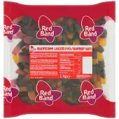 Red Band Dropfruit Duo's Bonbons Fruités Assortis 1000g - Délicieux Bonbons Gélifiés Fruités, Snack Sucré Parfait, Grande Taille, Saveurs Variées