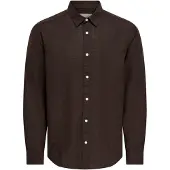 Only & Sons Chemise 'ONSCAIDEN' marron