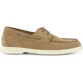 BOSS Chaussures bateau en daim avec semelle contrastante