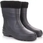 Lemigo Femmes, Bottes, Jessy bottes en caoutchouc légères pour femmes EVA (Carbone, 42 EU), Noir, (42)