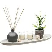 Atmosphera Coffret Senteur Ylang-Ylang Plateau, Diffuseur de parfum, Bougies parfumées et accessoires