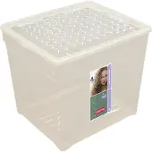 Curver Boîte de rangement TEXTILE, transparente, disponible en différentes tailles. Taille : XL