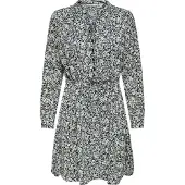 ONLY Robe-chemise 'Cory' crème / bleu foncé / vert / blanc