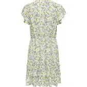 ONLY Robe-chemise 'ONLCLAUDETTE' citron vert / vert foncé / blanc