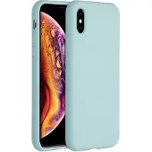 Accezz Coque Liquid Silicone Apple iPhone X / Xs - Sky Blue